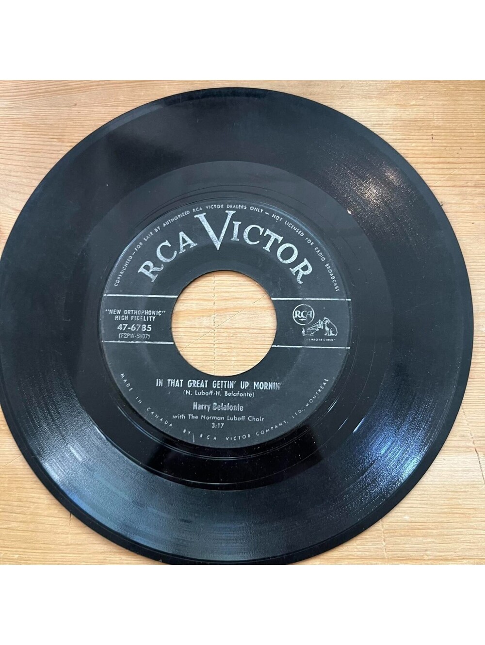 Harry Belafonte - In that Great Gettin' up Mornin 45rpm VG+ R17